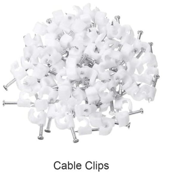 Brand New Bag of 30 Cable Clips 6mm for Micro USB Extension Cable Outdoor Camera - Picture 1 of 4